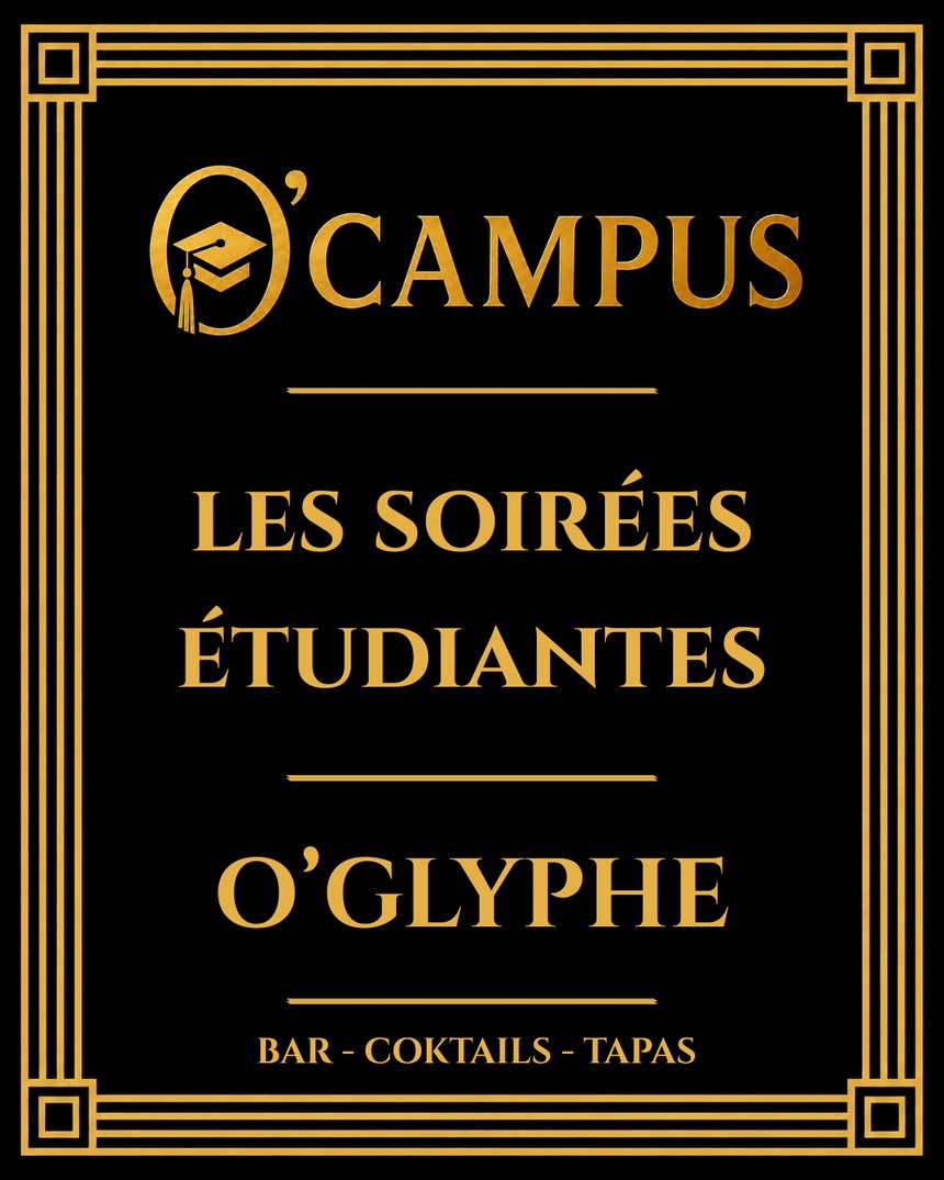 Calendrier des soirées étudiantes O'Campus 2026-2027