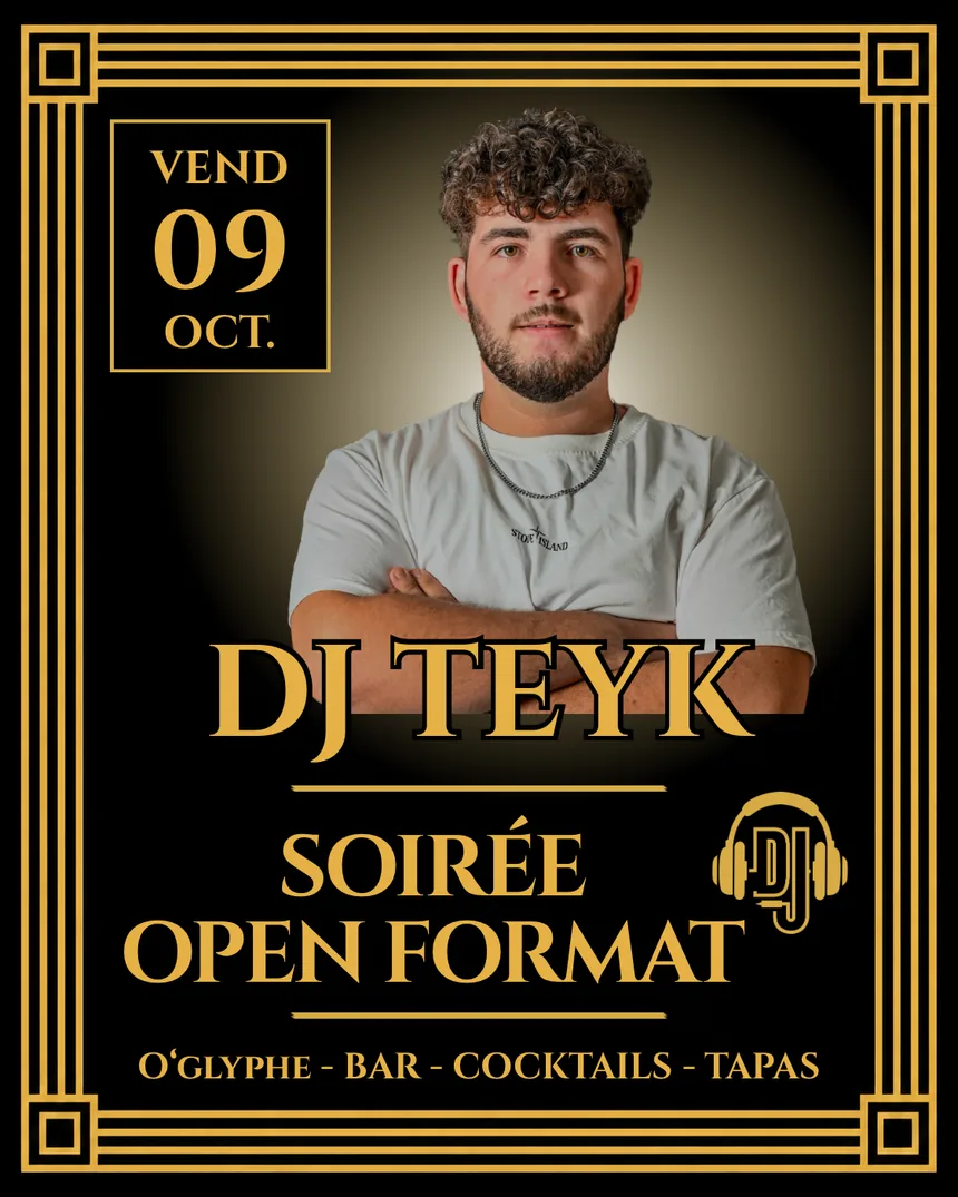 DJ Teyk — Soirée Open Format à Figeac (9 octobre)